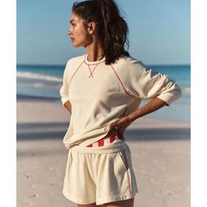 Marine Layer Cloud 9 Terry Sweatshirt Women's‎ Sz XS in Antique White / Ivory